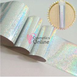 Folii de transfer, folie de unghii   Argintiu Holografic F037